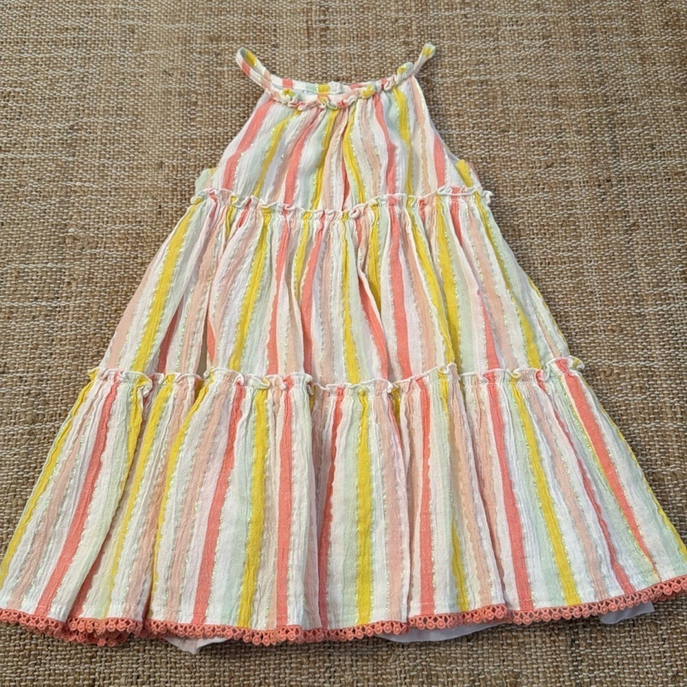 Cynthia Rowley Crinkle Stripe Little Girls Sun Dress 3T